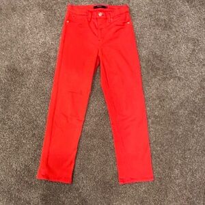 Hudson skinny jeans  bright tangerine orange sz 26